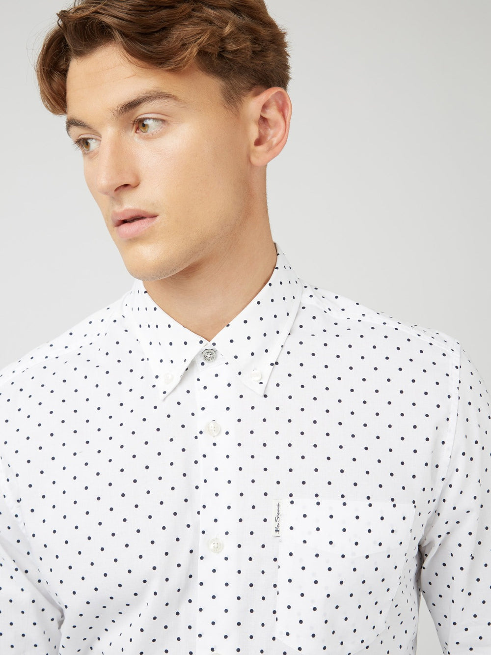 Vintage Men's Polka Dot Long Sleeve Button Down Shirts Party Work Blouse  Tee Top