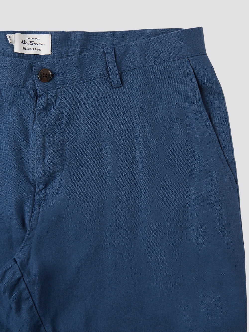 Signature Linen Shorts - Blue - Ben Sherman