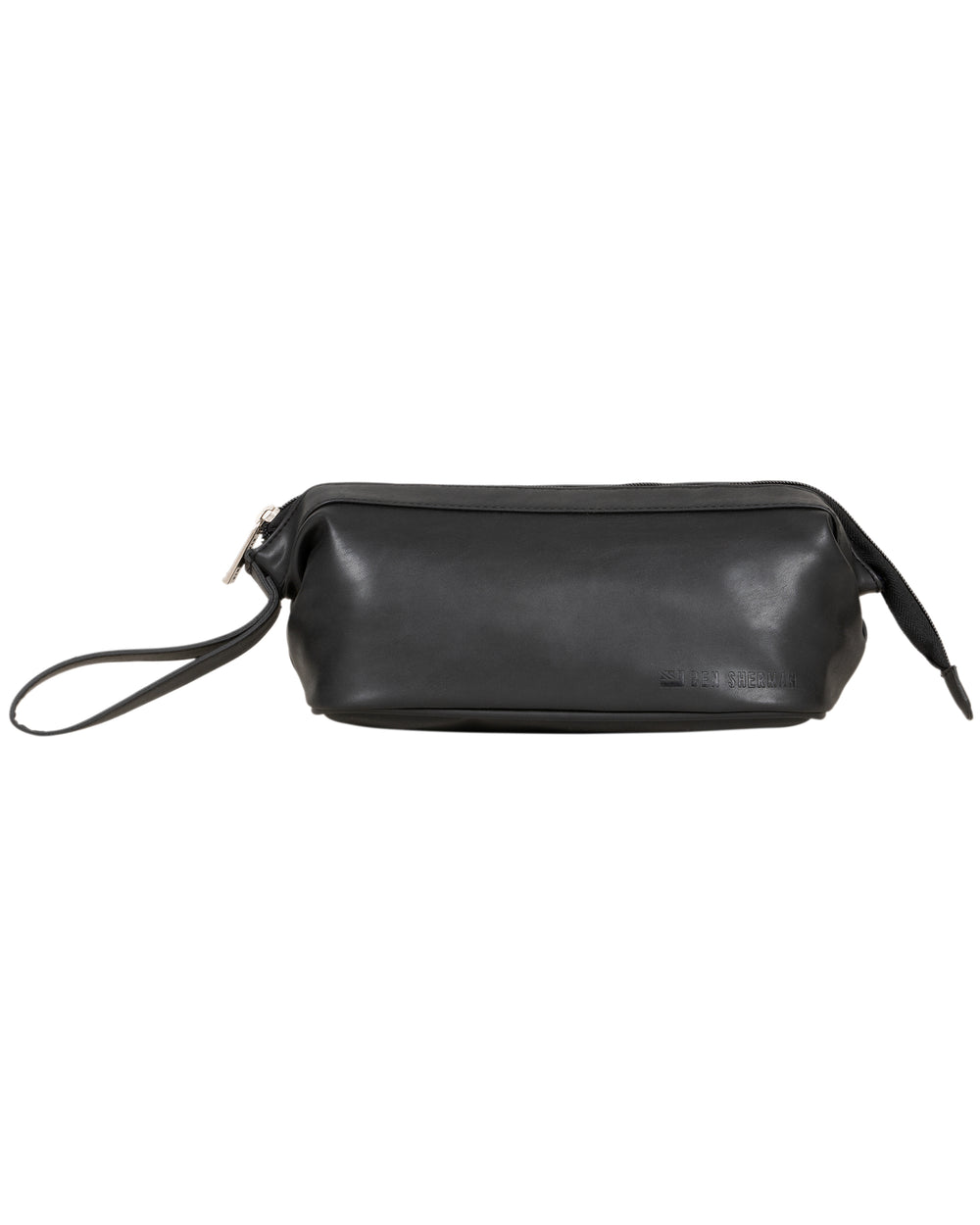 Top Zip Travel Dopp Kit With Wide Mouth Opening - Black