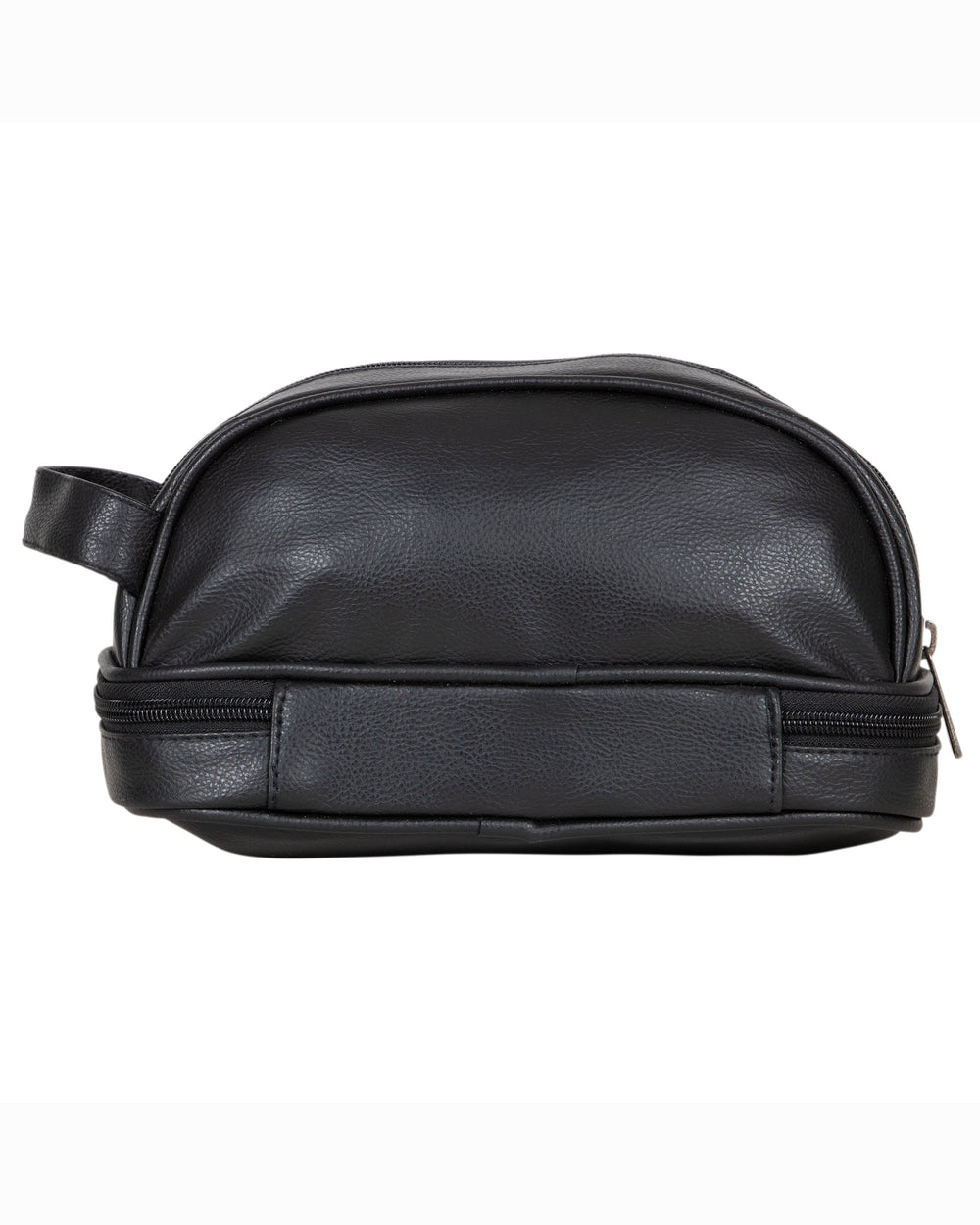 Chingford Two-Tone Faux Leather Travel Dopp Kit - Black