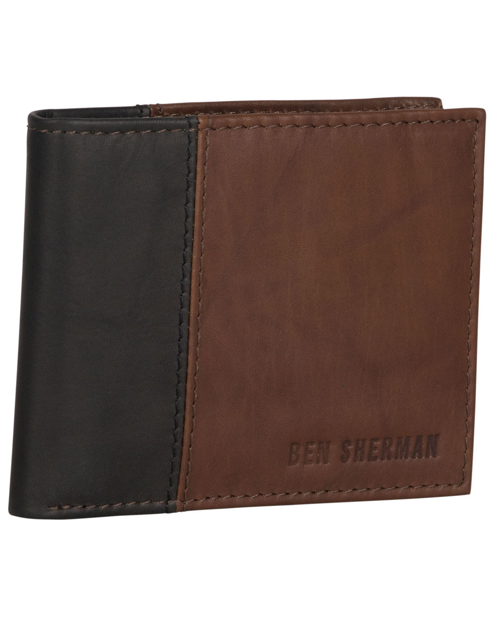 Crayford Colorblock Leather Bifold Wallet with Flip-up ID Window