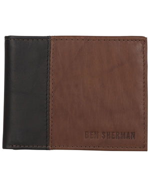 Crayford Colorblock Leather Bifold Wallet with Flip-up ID Window