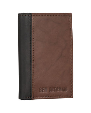 Crayford Colorblock Crunch Leather Trifold Wallet