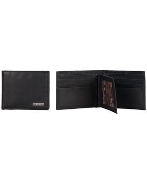 Goddington Crunch Leather Bifold Passcase Wallet - Black