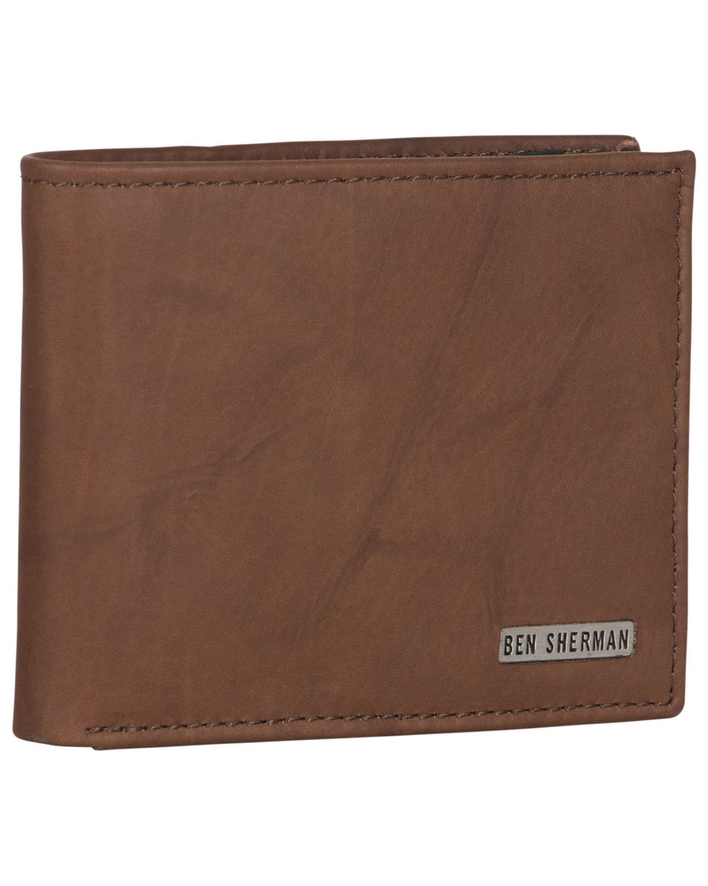 Goddington Crunch Leather Bifold Five-Pocket Wallet - Brown