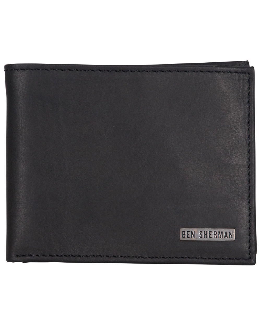 Goddington Crunch Leather Bifold Five-Pocket Wallet - Black