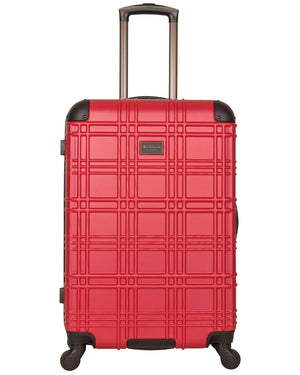 Nottingham 3-Piece Embossed Hardside Luggage Set - Red
