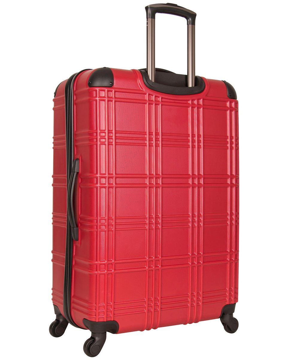 Nottingham 3-Piece Embossed Hardside Luggage Set - Red