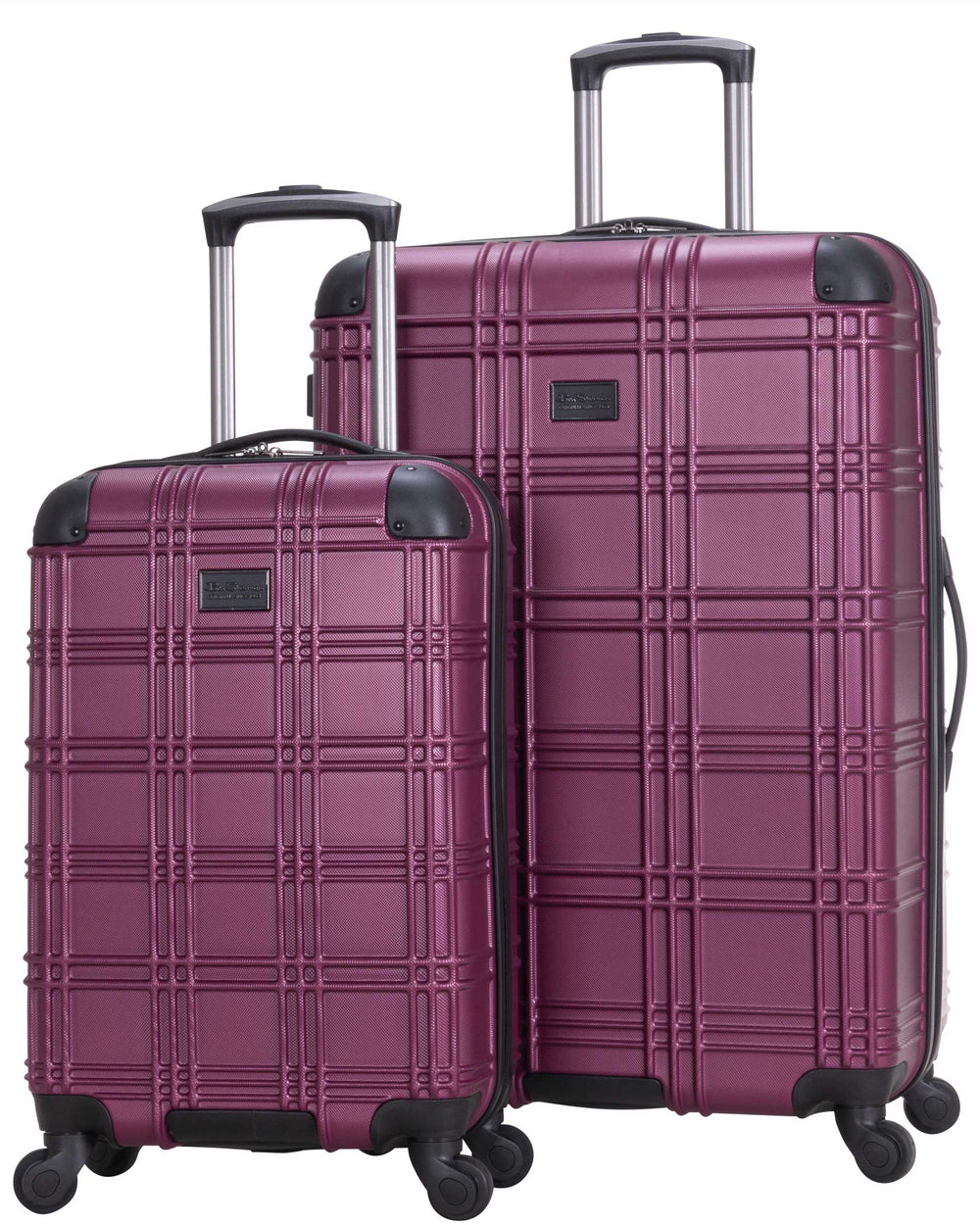 Nottingham 2-Piece Embossed Hardside Luggage Set - Raspberry