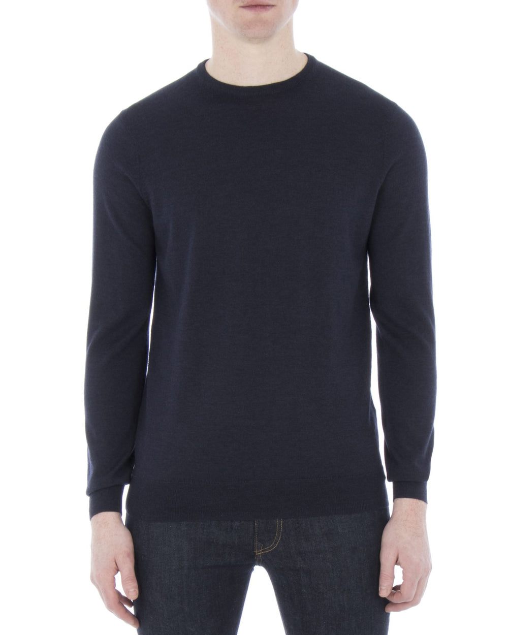 Merino Crewneck Sweater - Navy Blazer