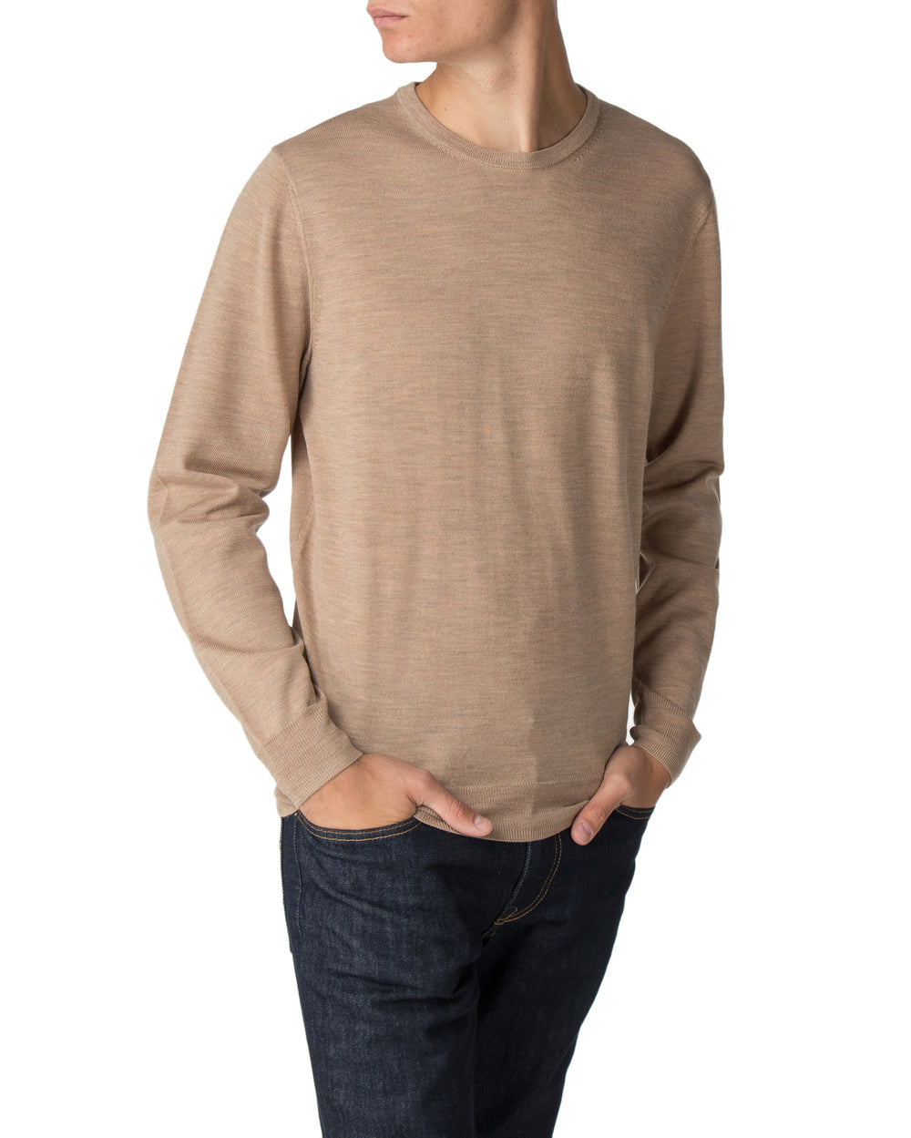 Merino Crewneck Sweater - Camel