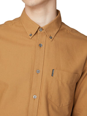 Long-Sleeve Oxford Shirt - Camel
