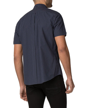Short Sleeve Gingham Shirt - Phantom