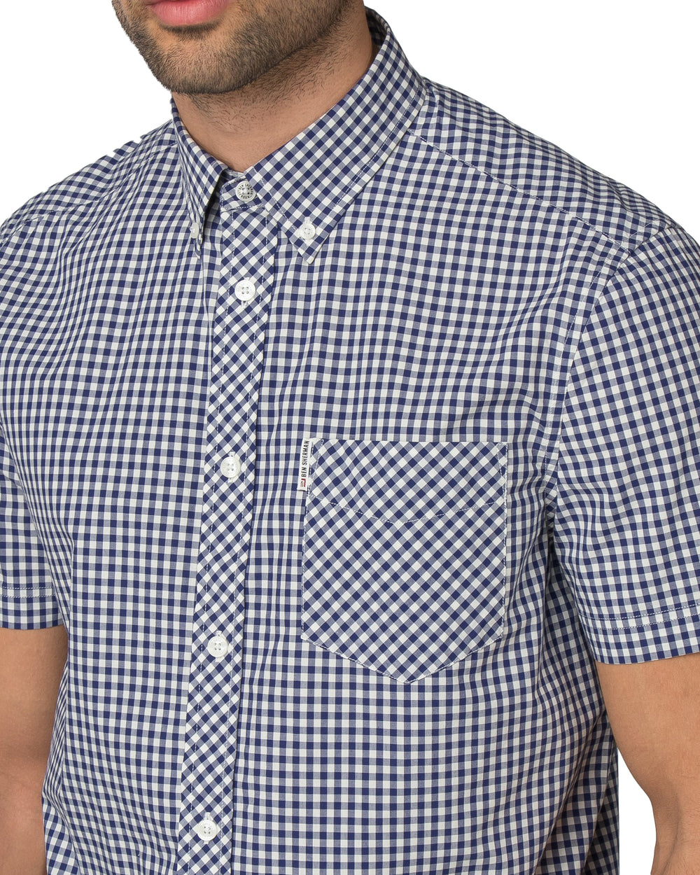 Short Sleeve Gingham Shirt - Blue Depths