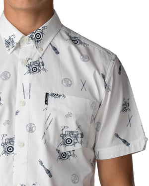 Short-Sleeved Keith Moon Drum-Print Shirt