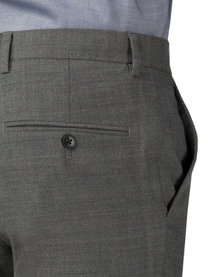 High-Twist Texture Camden Fit Suit Trouser - Grey