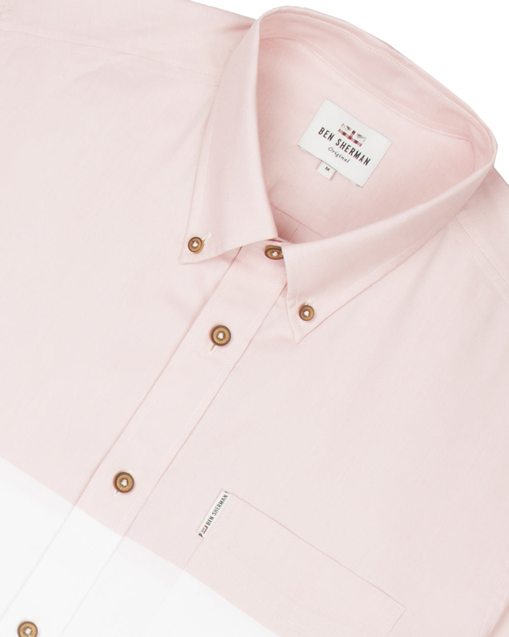 Long-Sleeve Pink White & Blue Striped Oxford Shirt - Pink