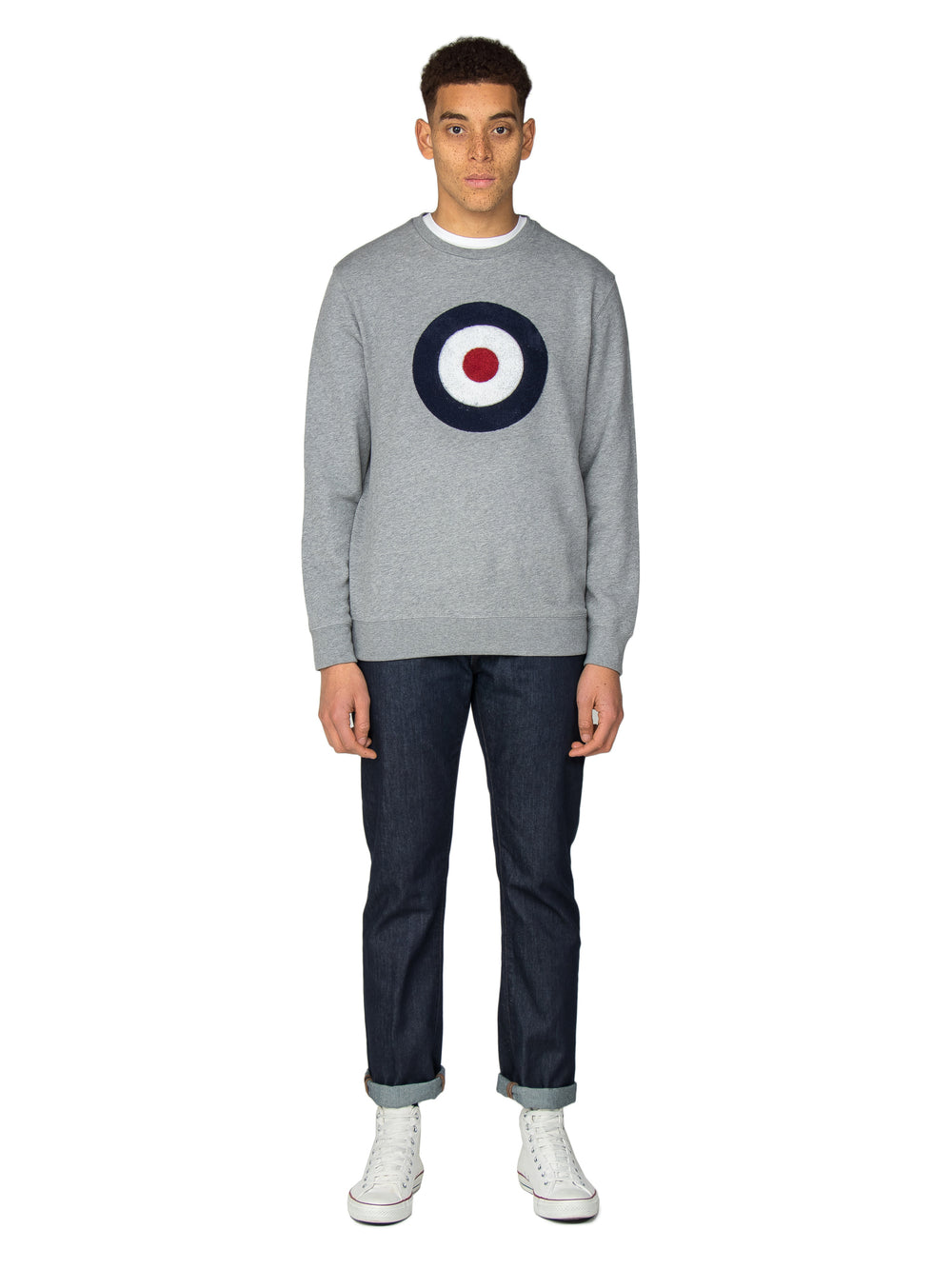 Applique Target Sweatshirt - Grey