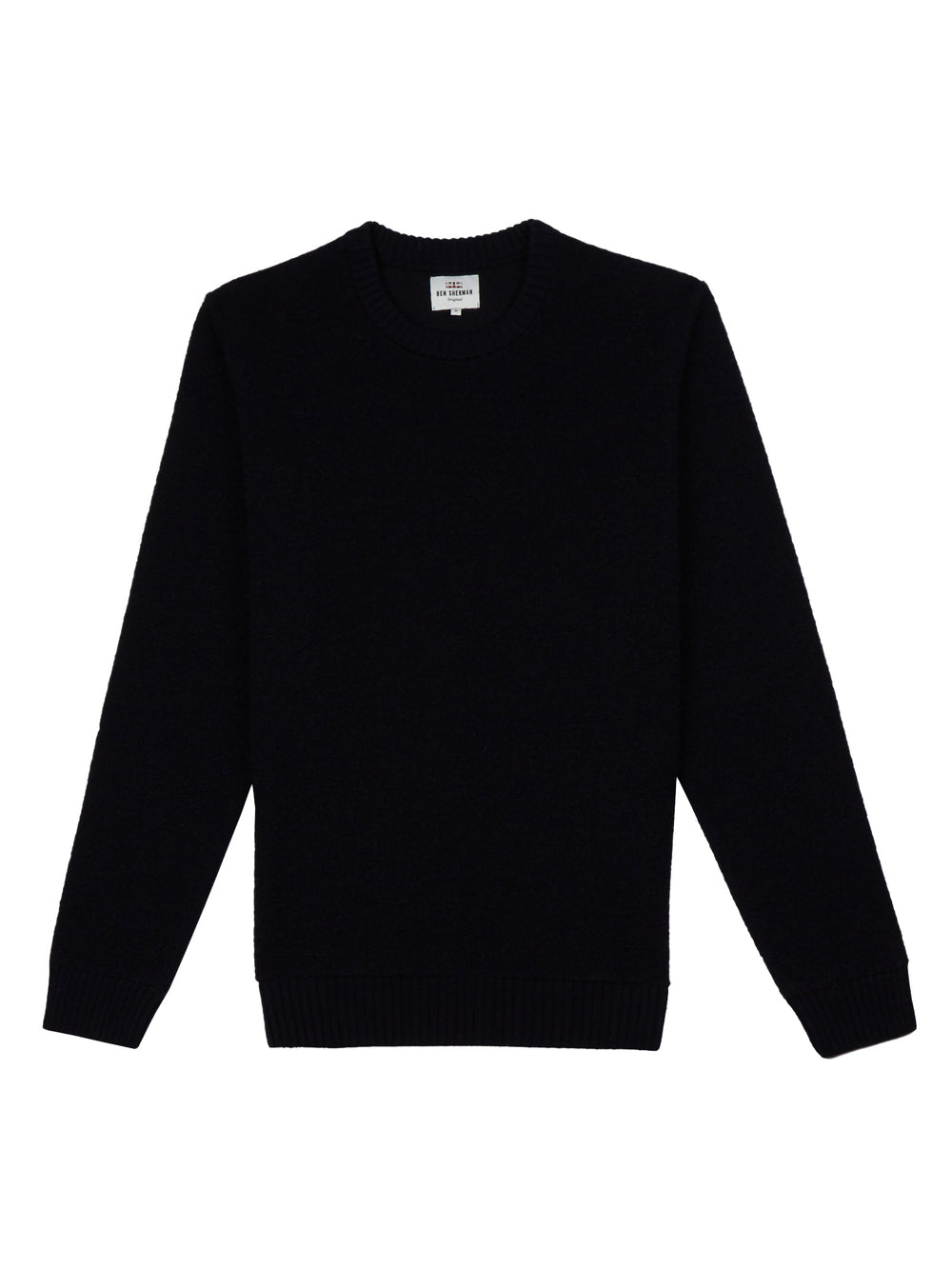 Boucle Knit Crewneck Sweater - Dark Navy