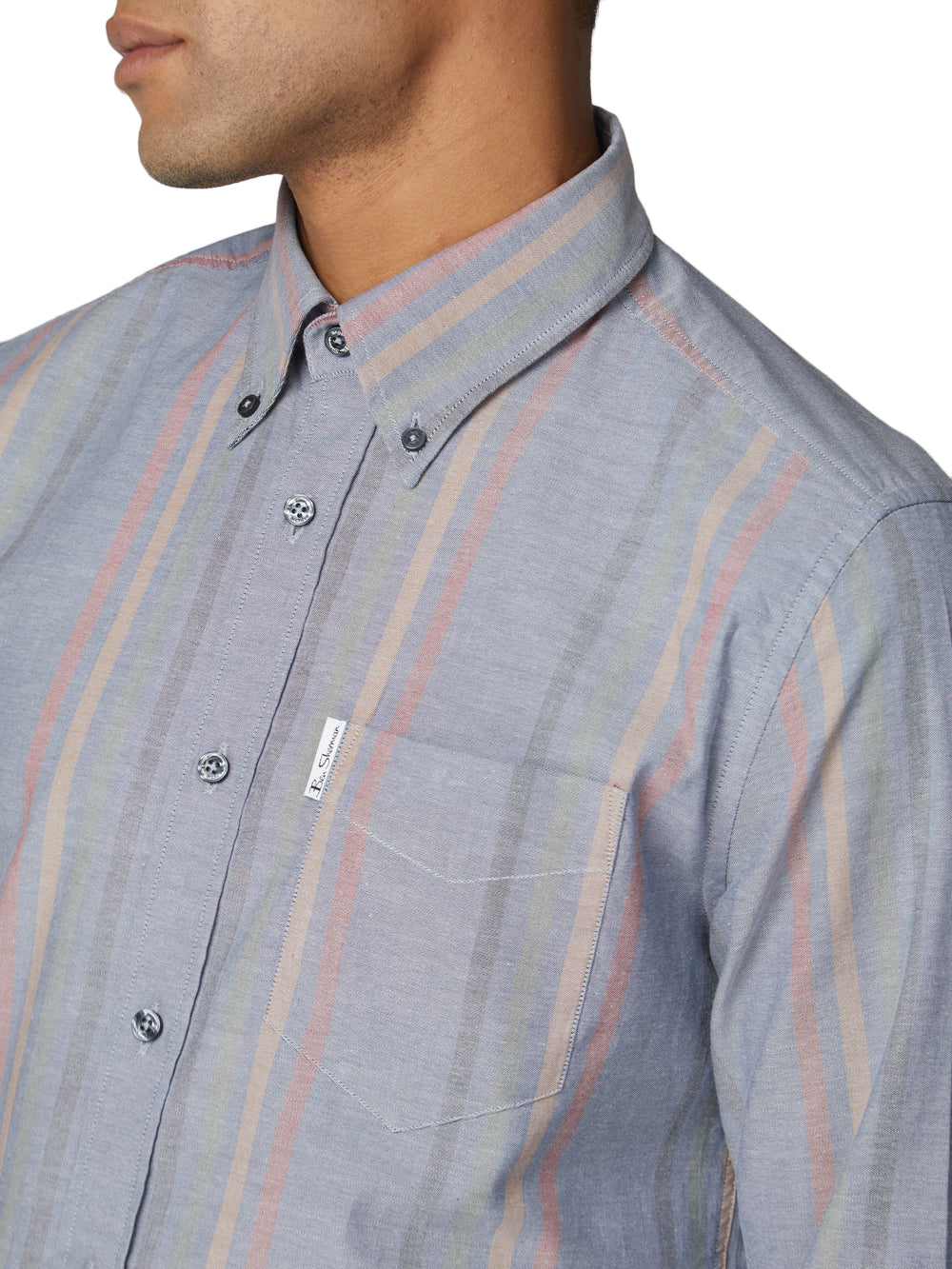 Long-Sleeve Archive Oxford Stripe Shirt - Dark Blue