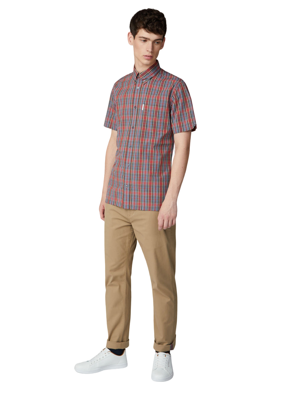 Short-Sleeve Archive Check Shirt - Red