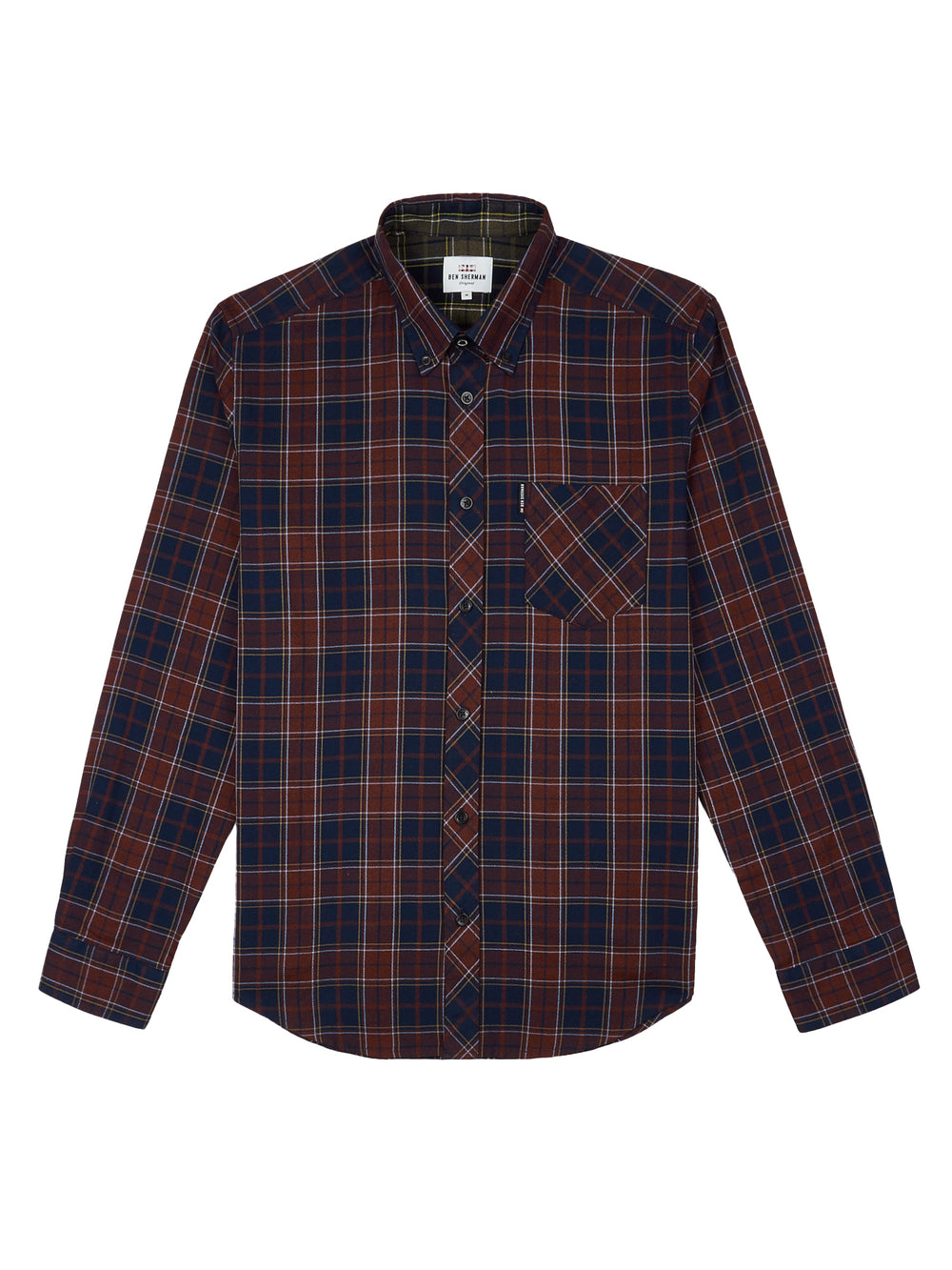 Long-Sleeve Grindle Tartan Shirt - Rust