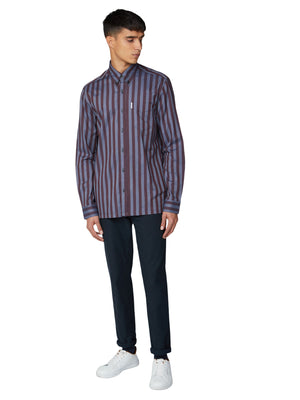 Long-Sleeve Archive Candy Stripe Oxford Shirt - Chestnut