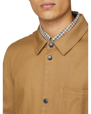 Twill Overshirt Jacket - Tan