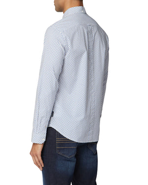 Long-Sleeve One Print Shirt - Blue