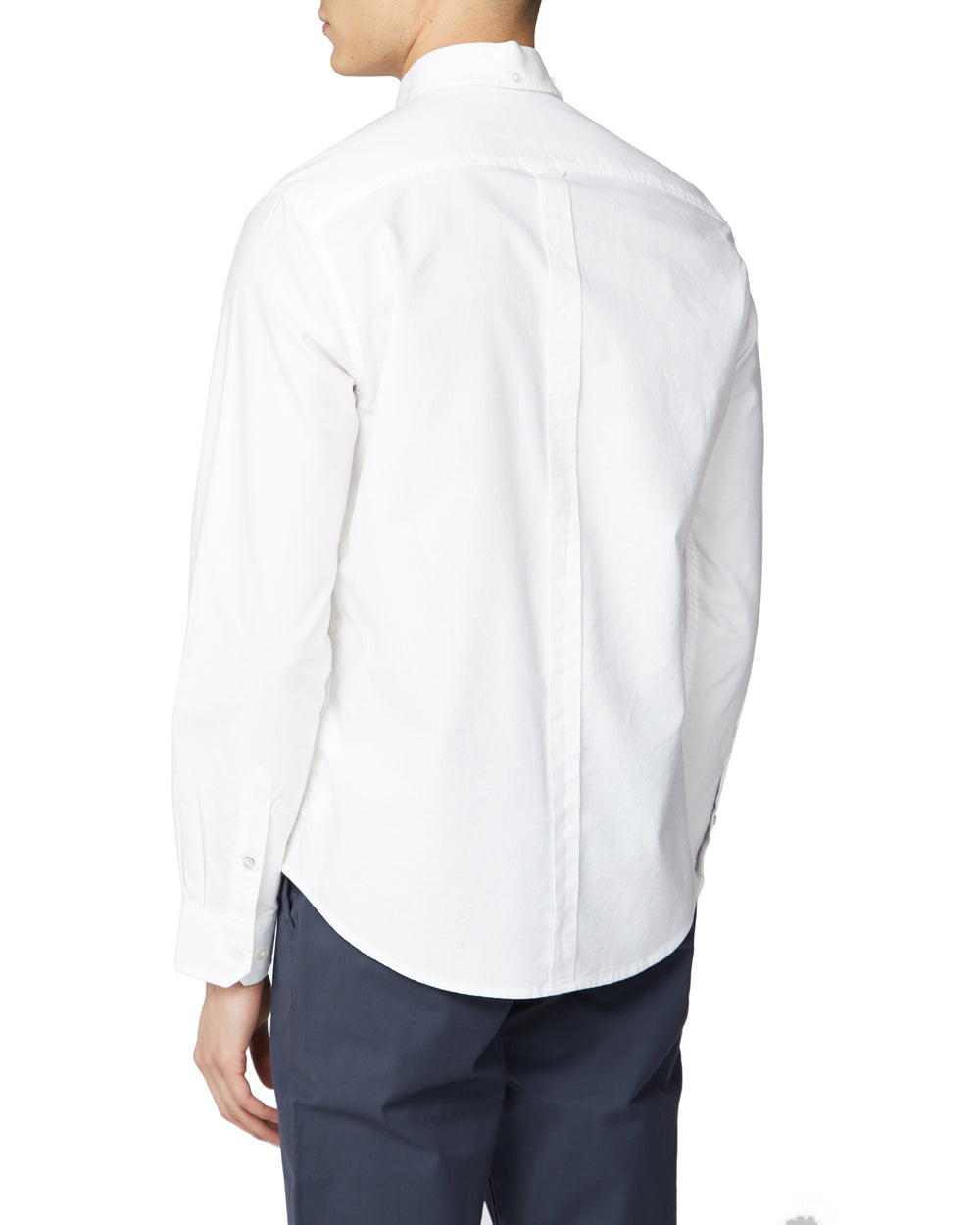 Long-Sleeve Signature Oxford Shirt - White