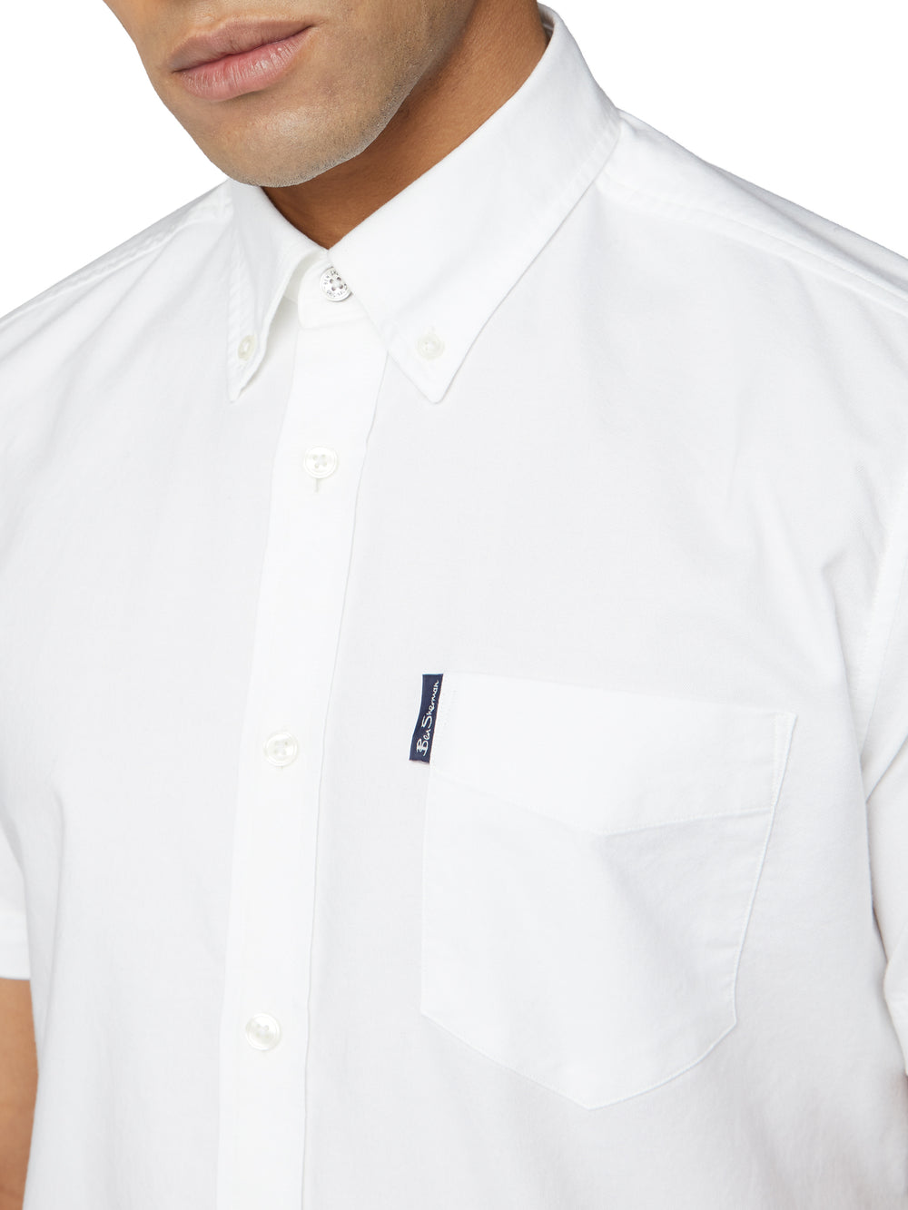 Short-Sleeve Signature Oxford Shirt - White