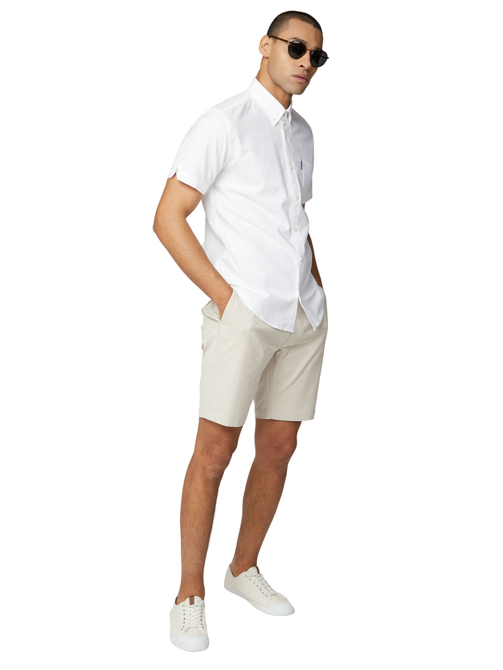 Short-Sleeve Signature Oxford Shirt - White - Ben Sherman