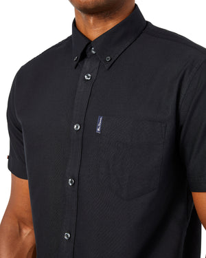 Short-Sleeve Signature Oxford Shirt - Black