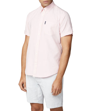 Short-Sleeve Signature Oxford Shirt - Light Pink