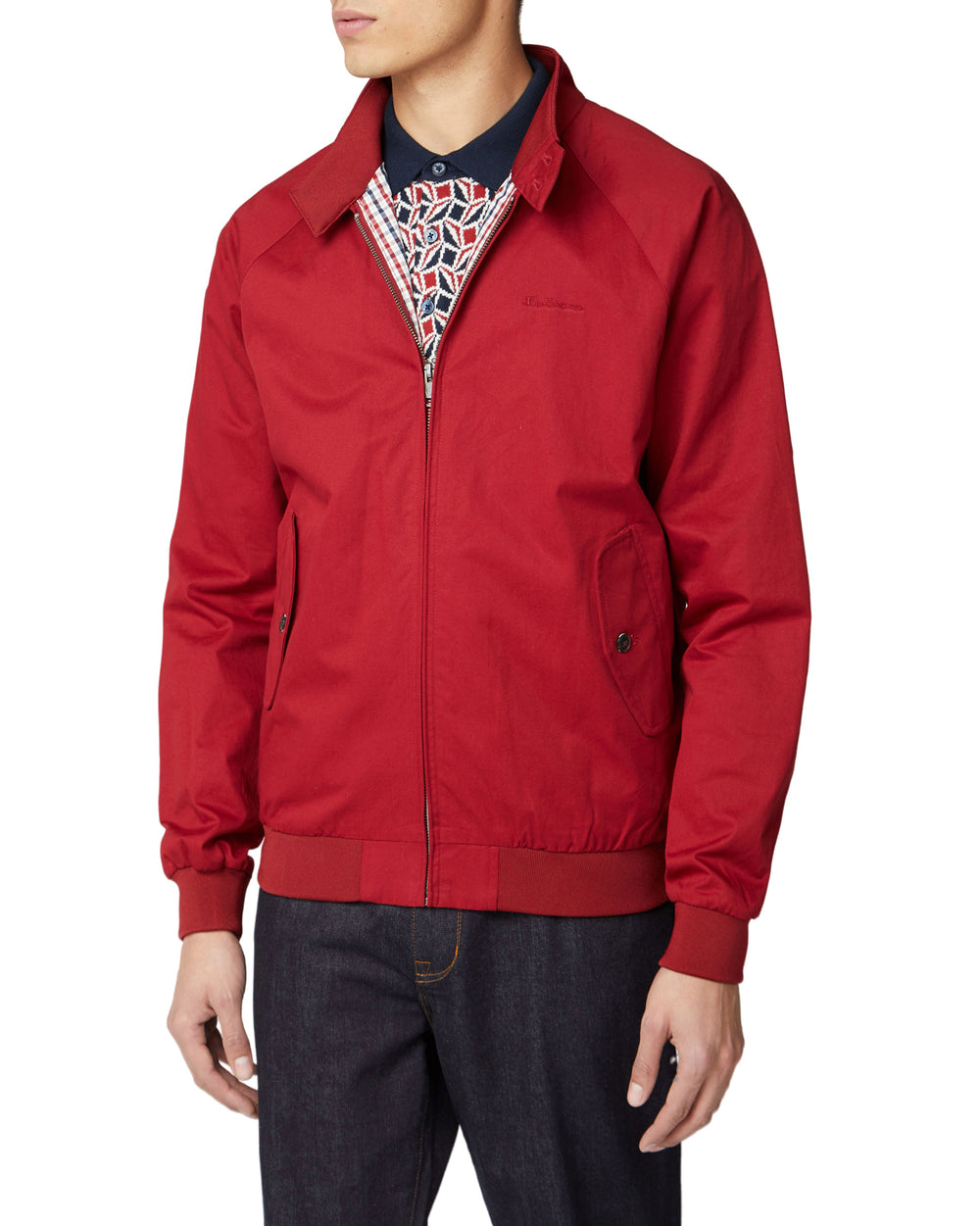 Mens Classic Harrington Jacket - Red