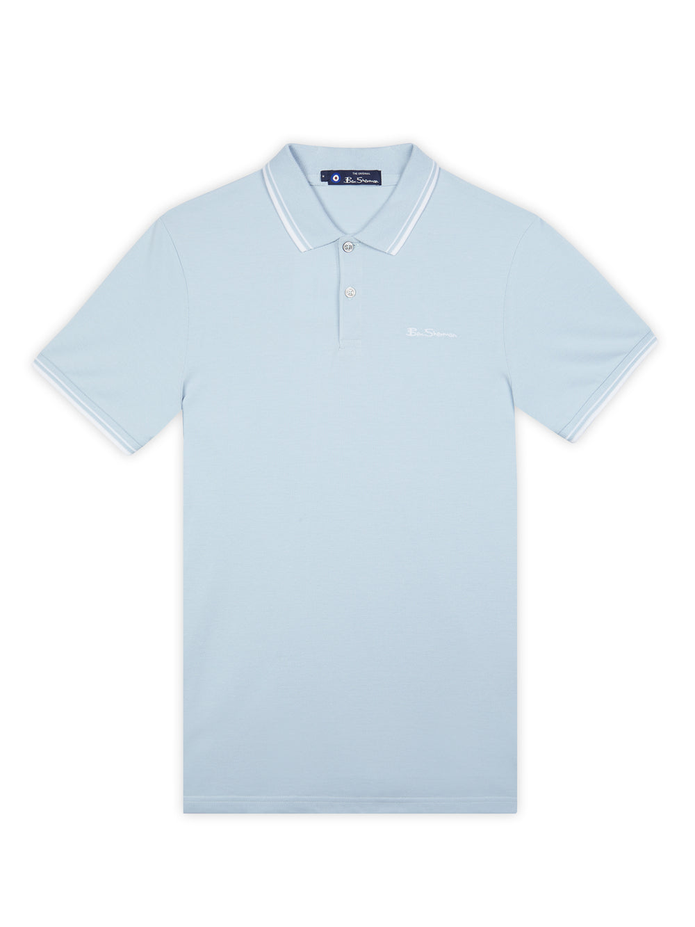 Organic Cotton Signature Polo Shirt - Sky