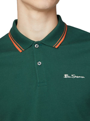 Organic Cotton Signature Polo Shirt - Trekking Green