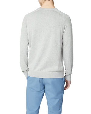 Signature Cotton Crewneck Sweater - Grey