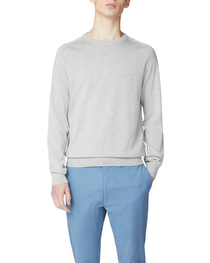 Signature Cotton Crewneck Sweater - Grey