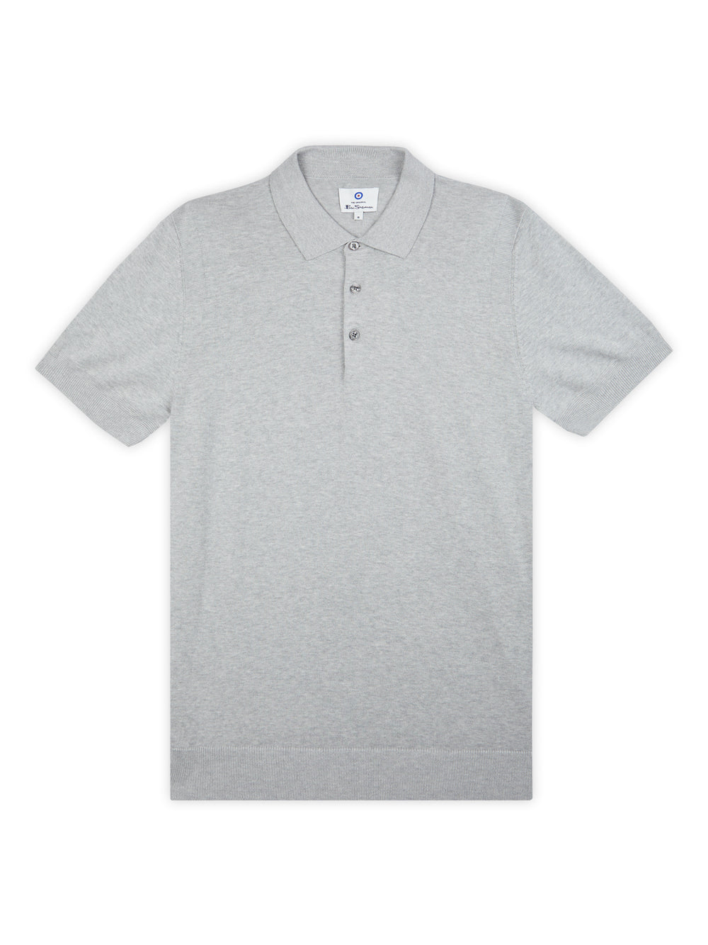 Signature Cotton Short-Sleeve Knit Polo - Grey