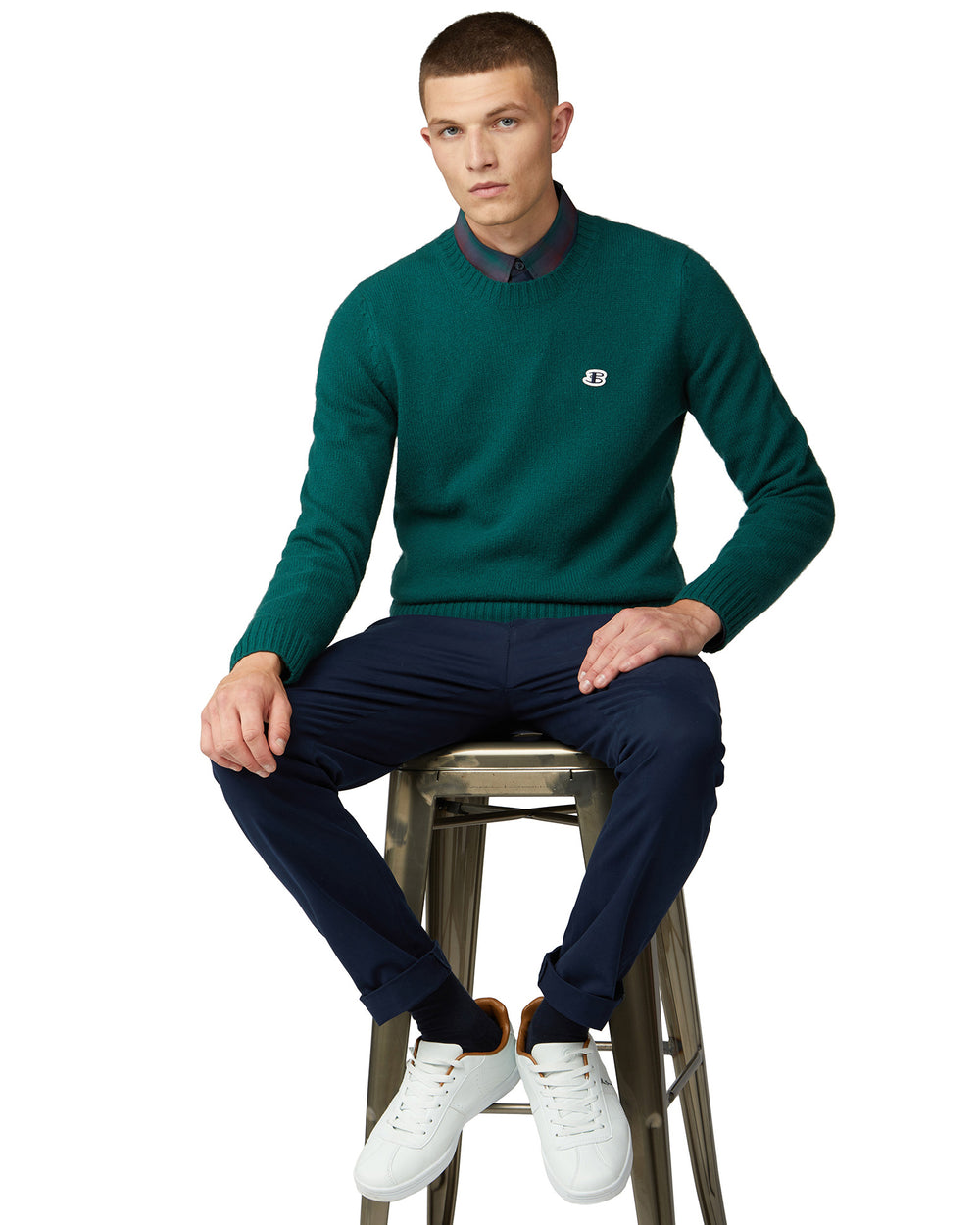 B by Ben Sherman Crewneck Sweater - Forest