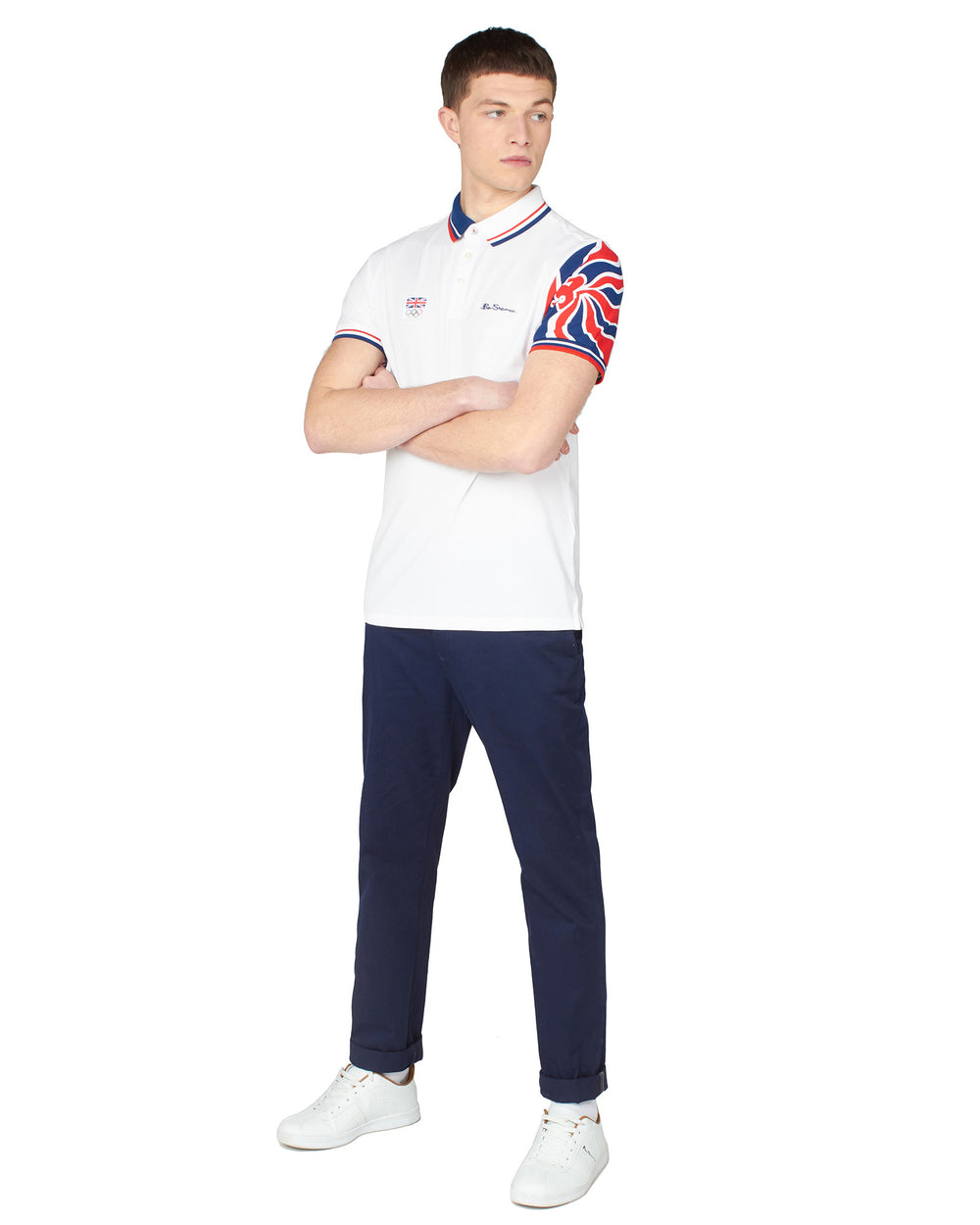Team GB Men's Lion Pique Polo - White