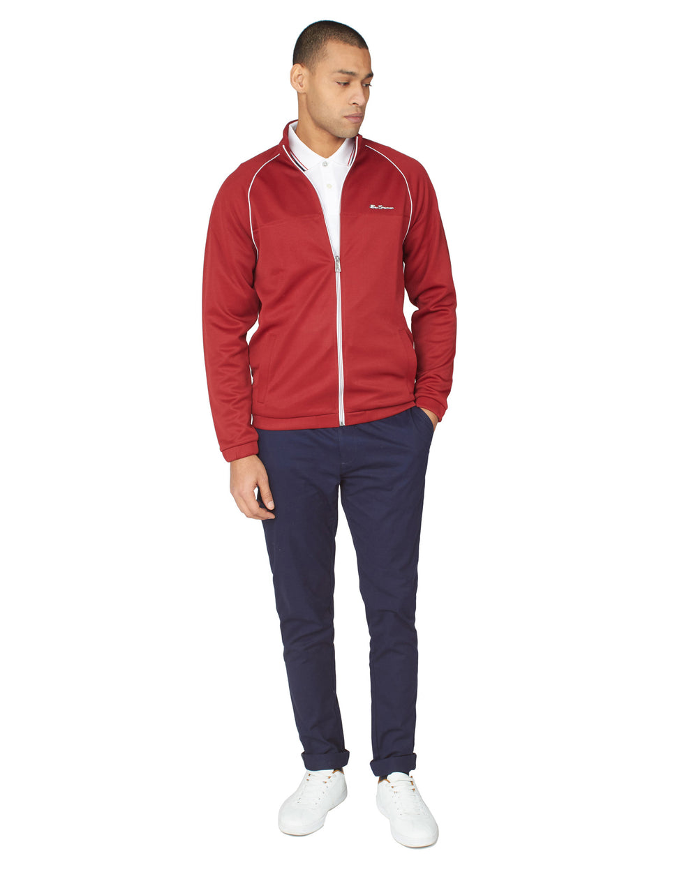 Tricot Zip-Through Track Jacket - Red