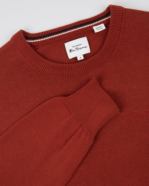 Signature Knit Crewneck Sweater - Burnt Orange