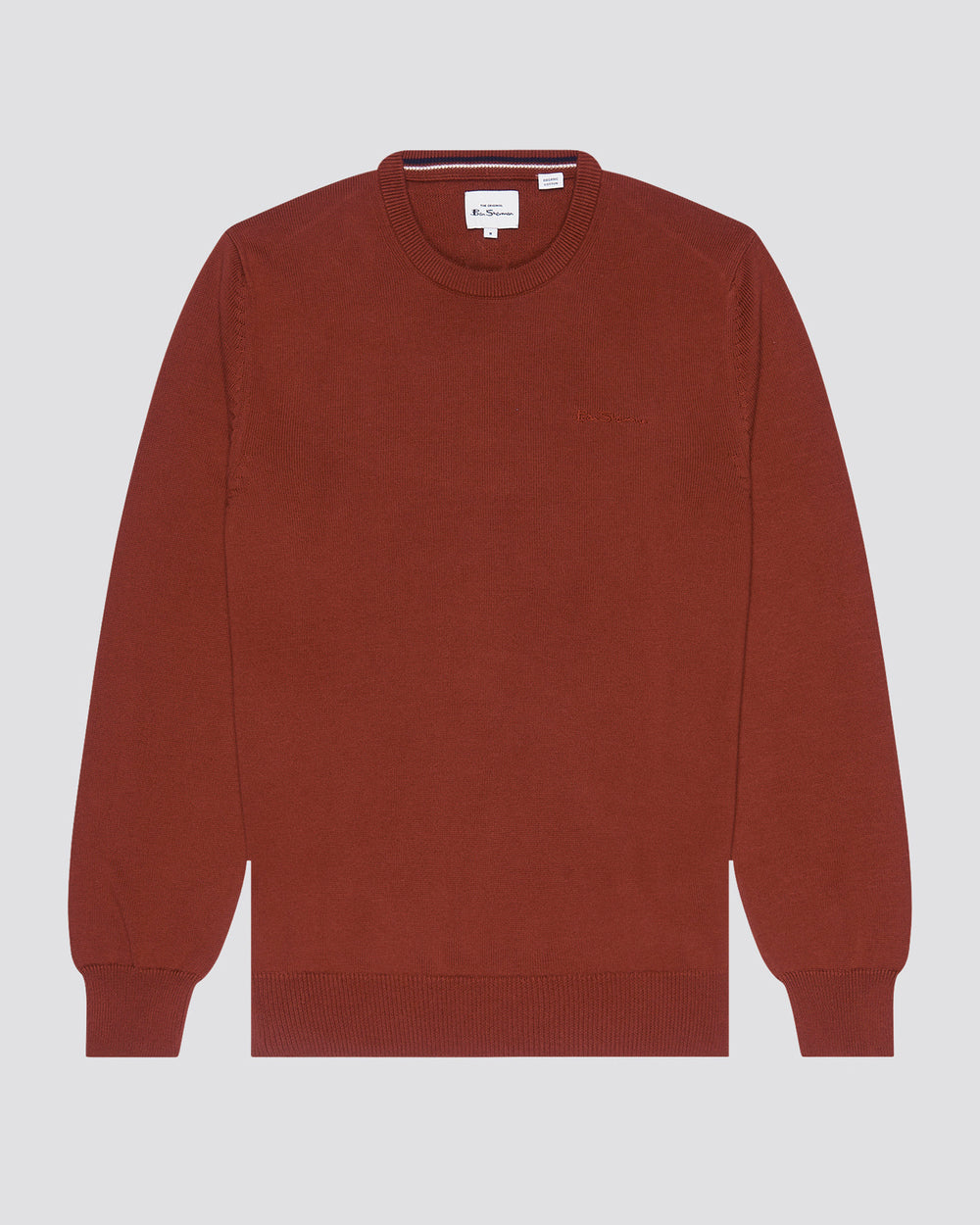 Signature Knit Crewneck Sweater - Burnt Orange - Ben Sherman
