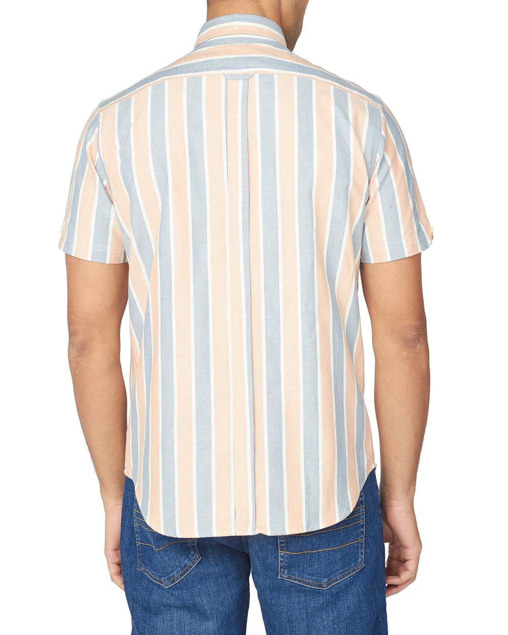 Short-Sleeve Block-Stripe Shirt - Anise