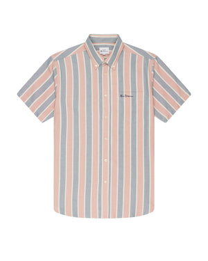 Short-Sleeve Block-Stripe Shirt - Anise