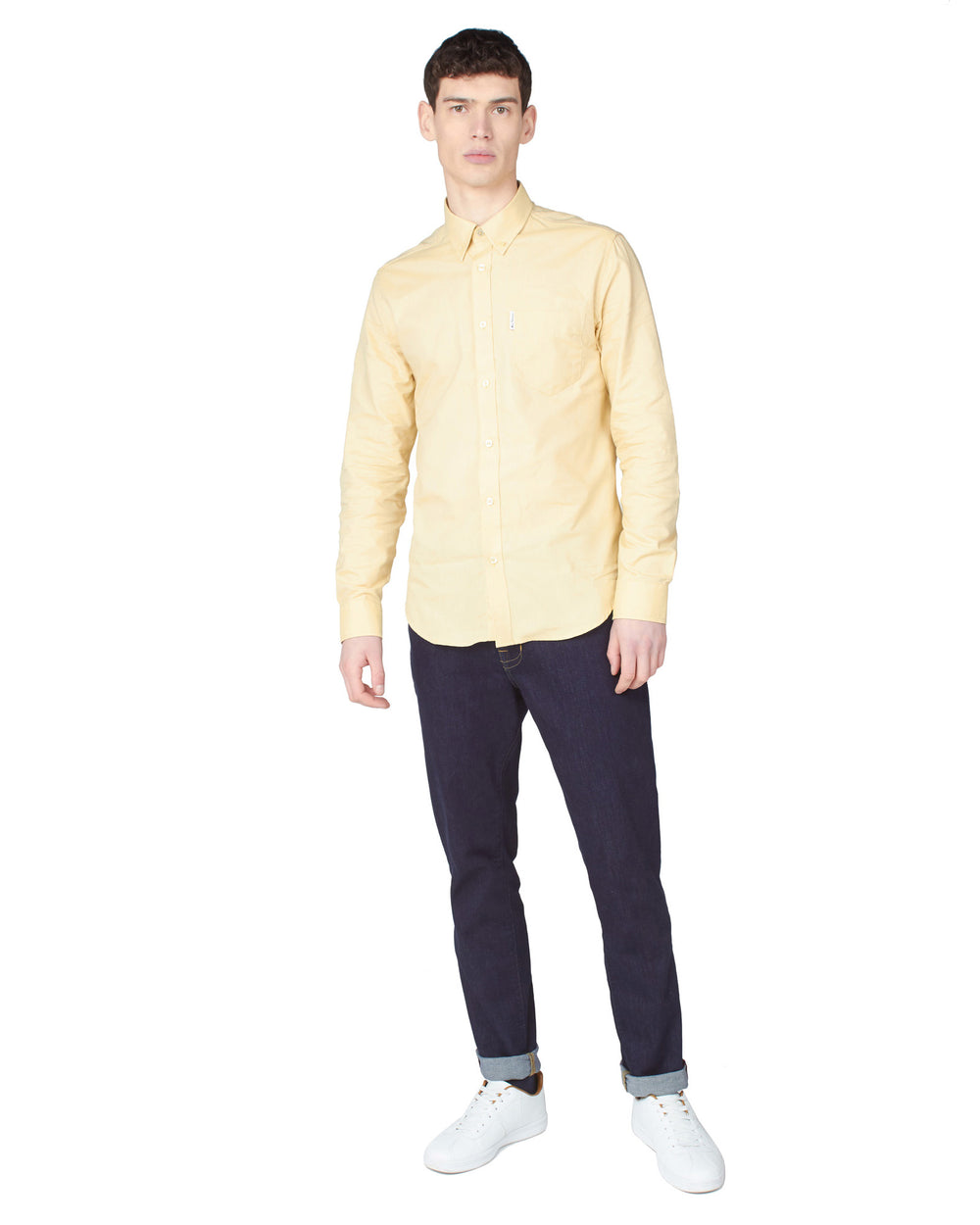 Long-Sleeve Signature Oxford Shirt - Pale Yellow