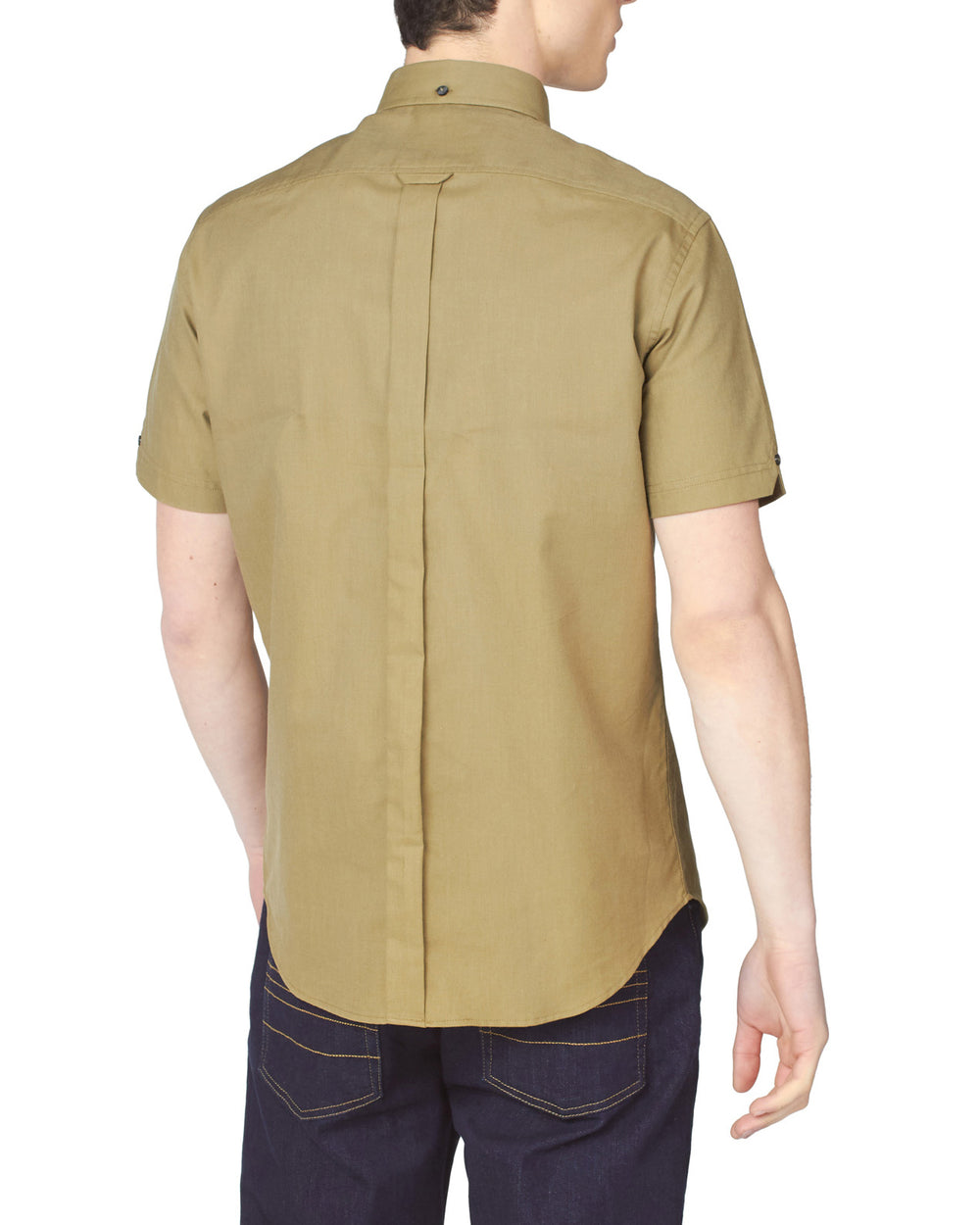 Short-Sleeve Signature Oxford Shirt - Olive