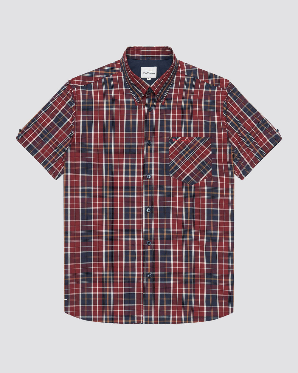 Short-Sleeve Tartan Check Shirt - Red